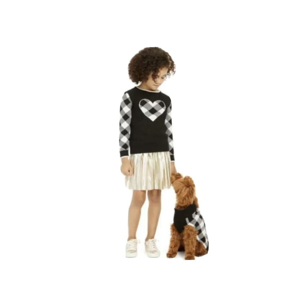 Charter Club Girls‎ Buffalo Check  Heart Family Sweater Size 5